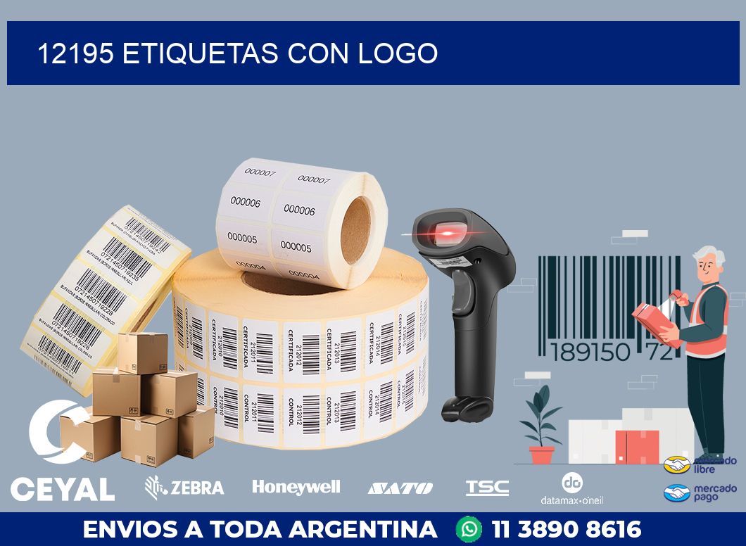 12195 ETIQUETAS CON LOGO