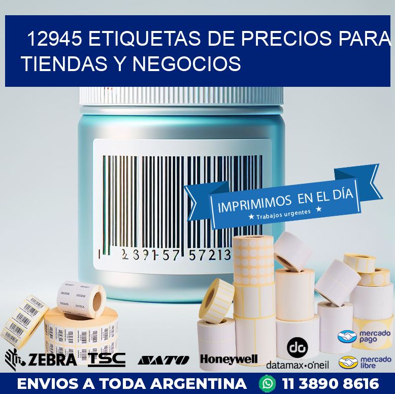12945 ETIQUETAS DE PRECIOS PARA TIENDAS Y NEGOCIOS