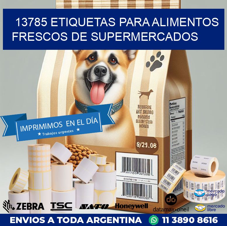 13785 ETIQUETAS PARA ALIMENTOS FRESCOS DE SUPERMERCADOS