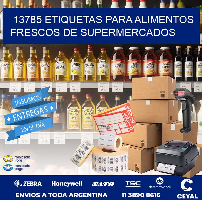 13785 ETIQUETAS PARA ALIMENTOS FRESCOS DE SUPERMERCADOS