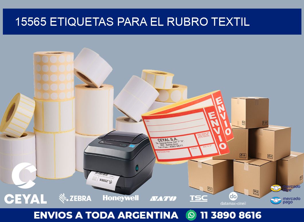 15565 ETIQUETAS PARA EL RUBRO TEXTIL
