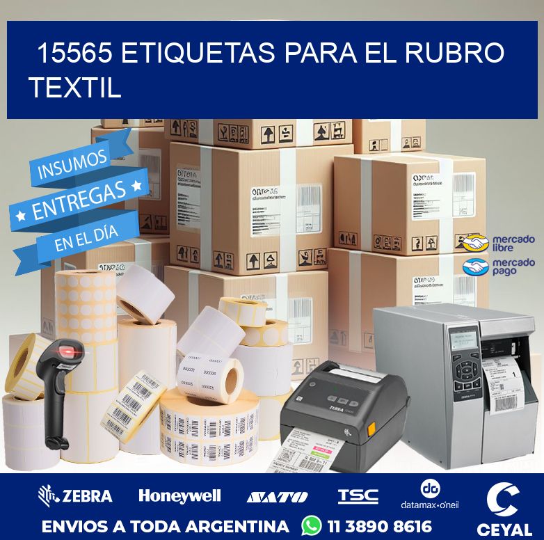 15565 ETIQUETAS PARA EL RUBRO TEXTIL