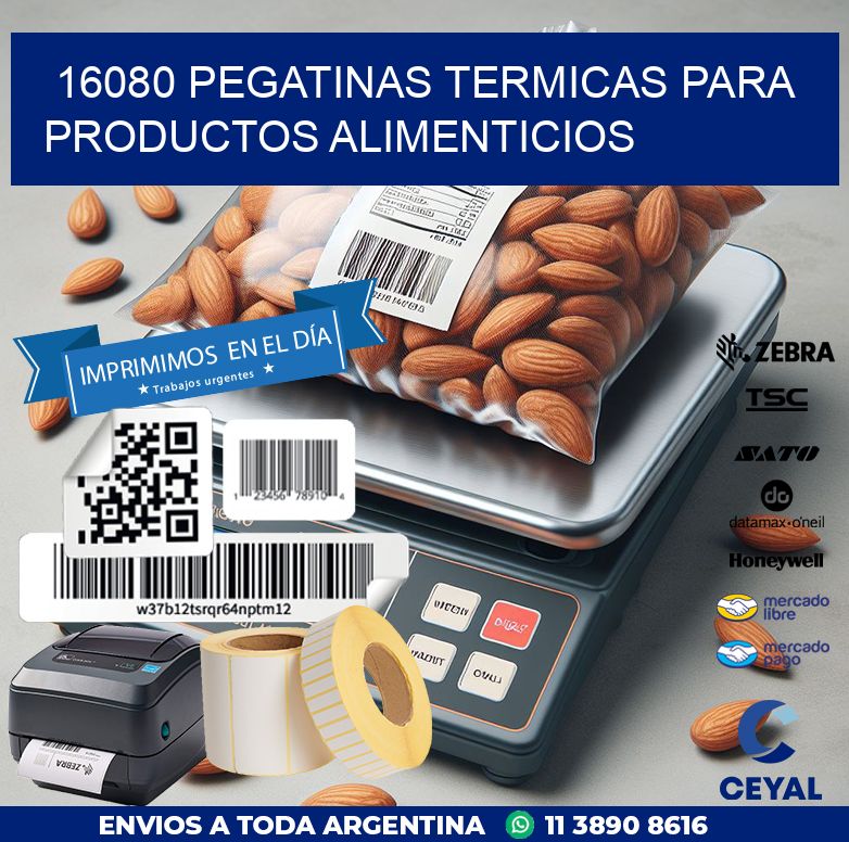 16080 PEGATINAS TERMICAS PARA PRODUCTOS ALIMENTICIOS