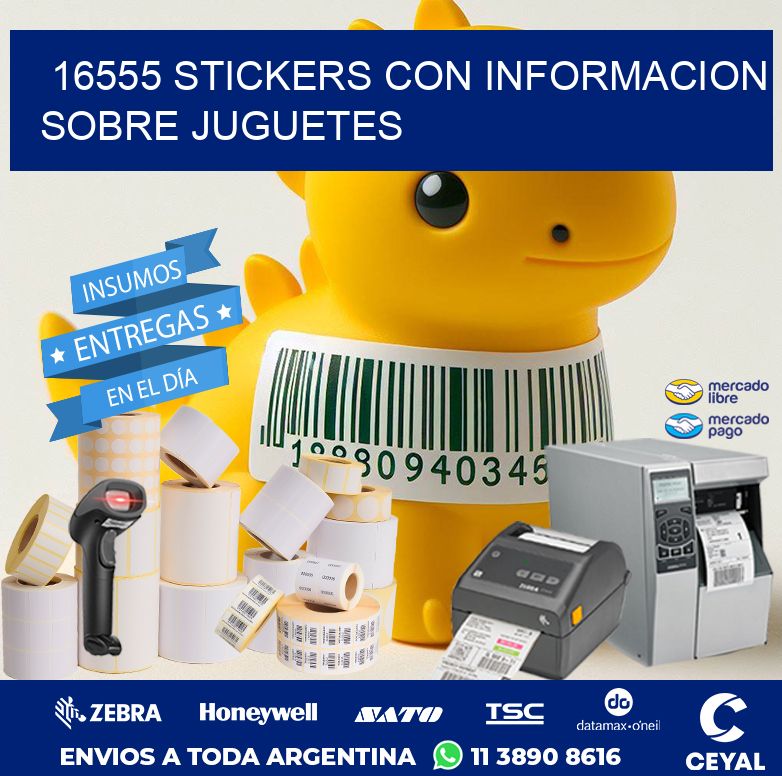 16555 STICKERS CON INFORMACION SOBRE JUGUETES