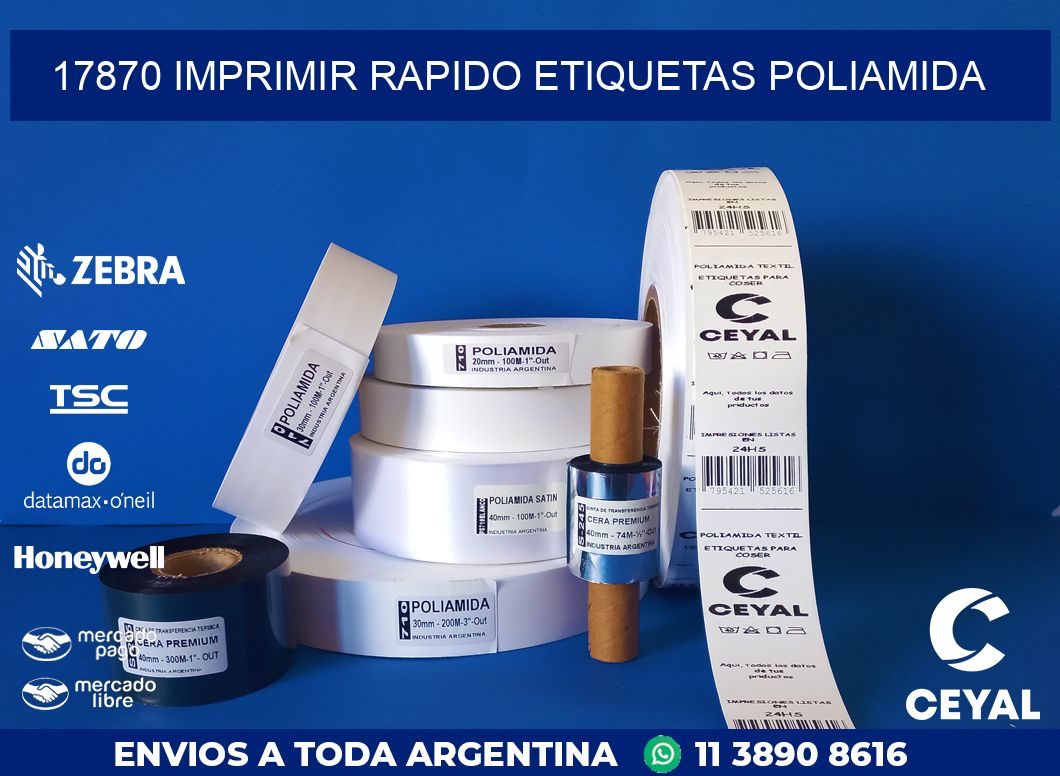 17870 IMPRIMIR RAPIDO ETIQUETAS POLIAMIDA