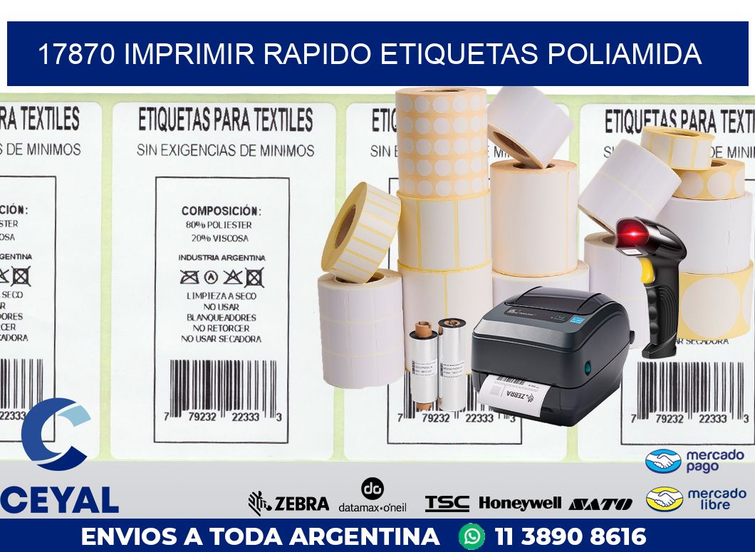 17870 IMPRIMIR RAPIDO ETIQUETAS POLIAMIDA