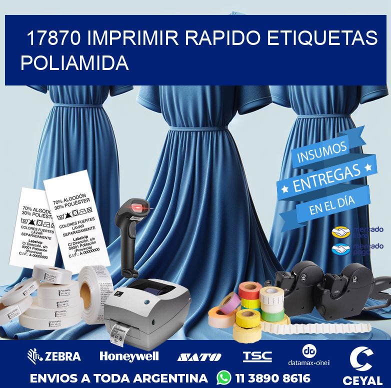 17870 IMPRIMIR RAPIDO ETIQUETAS POLIAMIDA