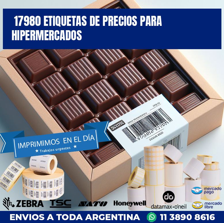 17980 ETIQUETAS DE PRECIOS PARA HIPERMERCADOS