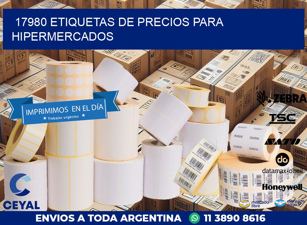 17980 ETIQUETAS DE PRECIOS PARA HIPERMERCADOS