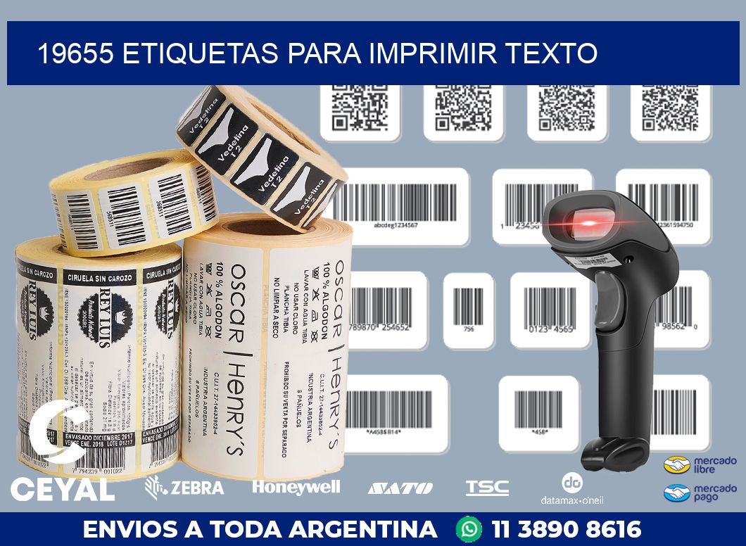 19655 ETIQUETAS PARA IMPRIMIR TEXTO