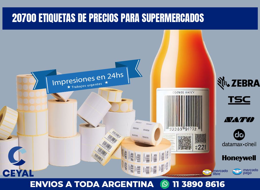 20700 ETIQUETAS DE PRECIOS PARA SUPERMERCADOS