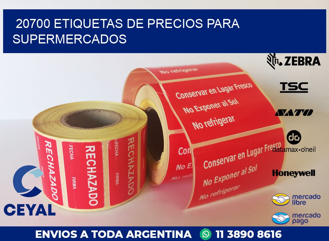 20700 ETIQUETAS DE PRECIOS PARA SUPERMERCADOS