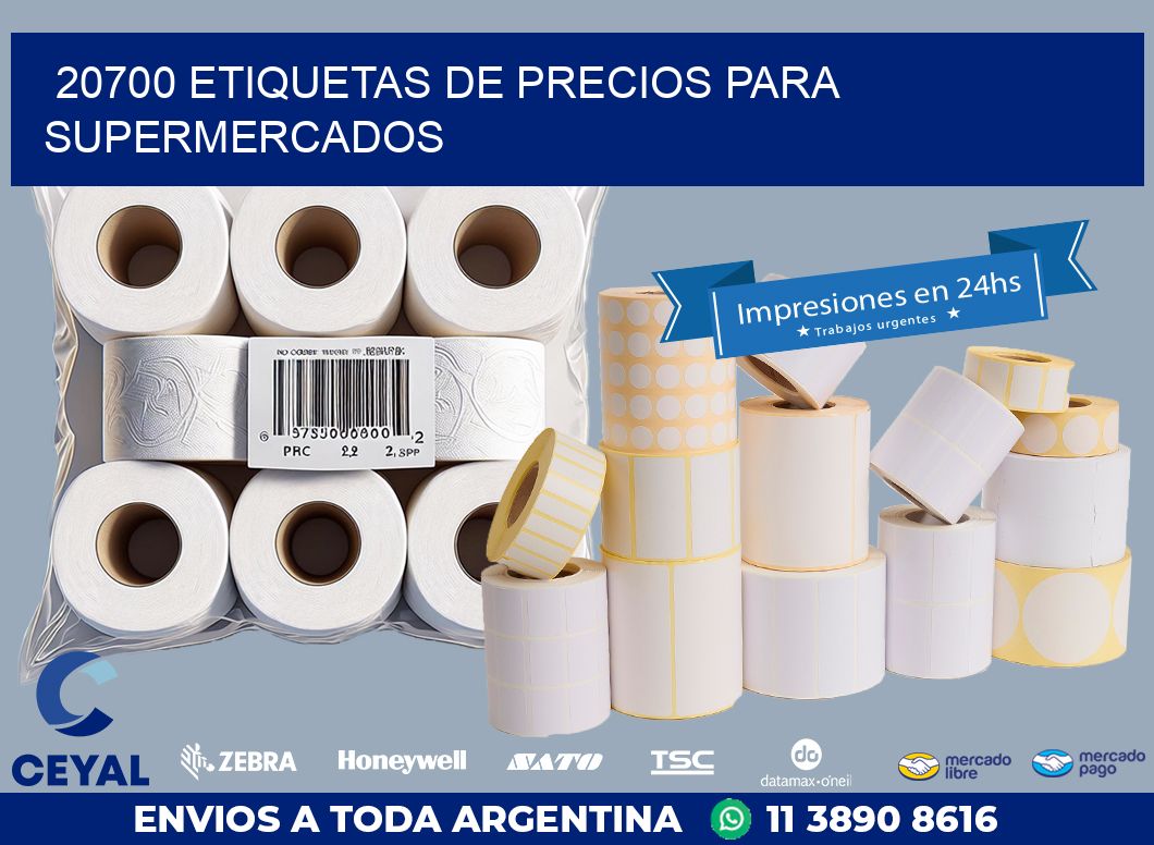 20700 ETIQUETAS DE PRECIOS PARA SUPERMERCADOS