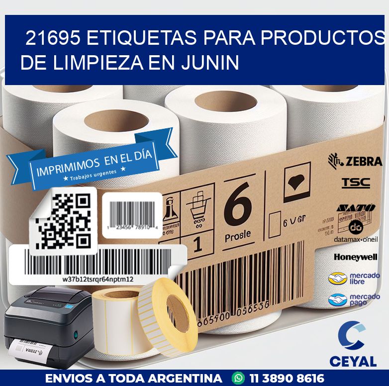 21695 ETIQUETAS PARA PRODUCTOS DE LIMPIEZA EN JUNIN
