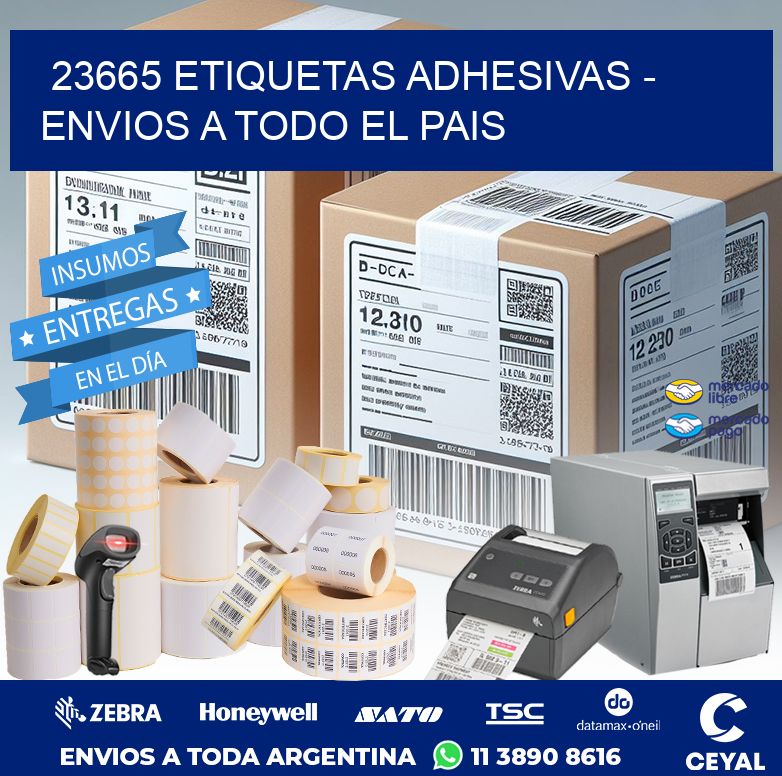 23665 ETIQUETAS ADHESIVAS - ENVIOS A TODO EL PAIS