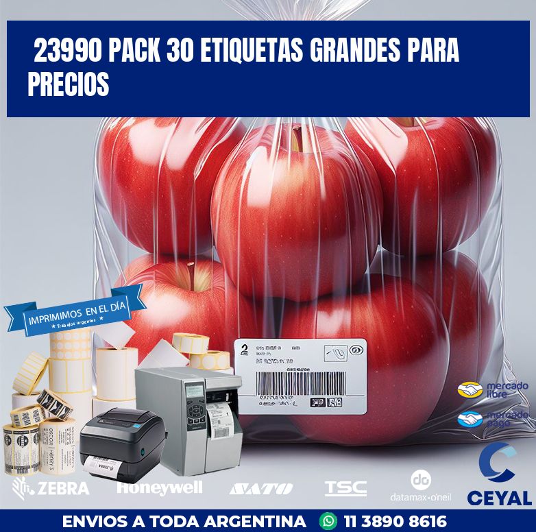23990 PACK 30 ETIQUETAS GRANDES PARA PRECIOS