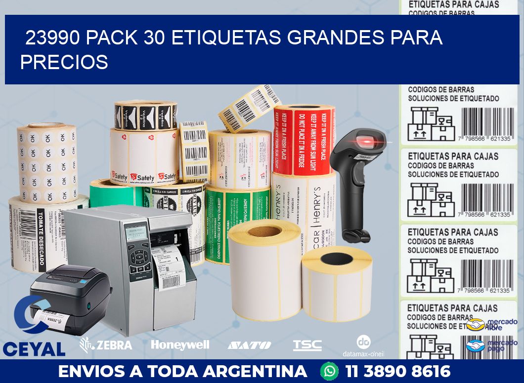 23990 PACK 30 ETIQUETAS GRANDES PARA PRECIOS