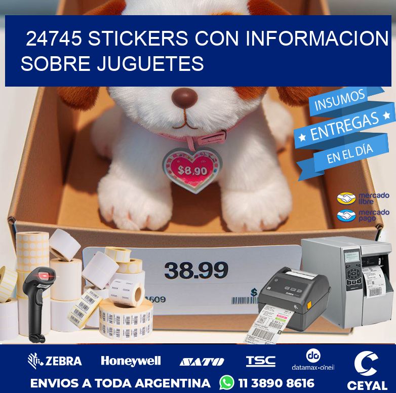24745 STICKERS CON INFORMACION SOBRE JUGUETES