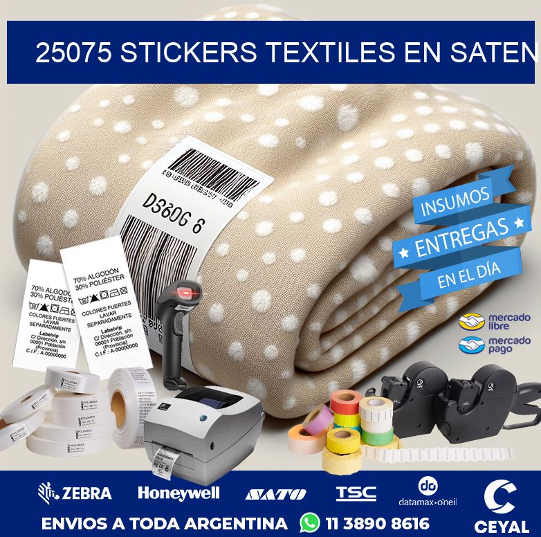 25075 STICKERS TEXTILES EN SATEN