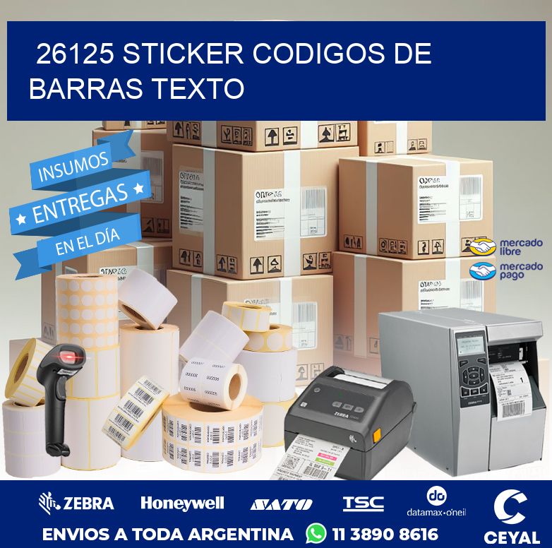 26125 STICKER CODIGOS DE BARRAS TEXTO