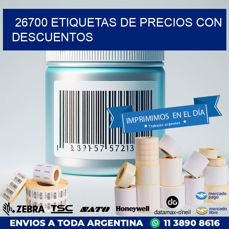 26700 ETIQUETAS DE PRECIOS CON DESCUENTOS