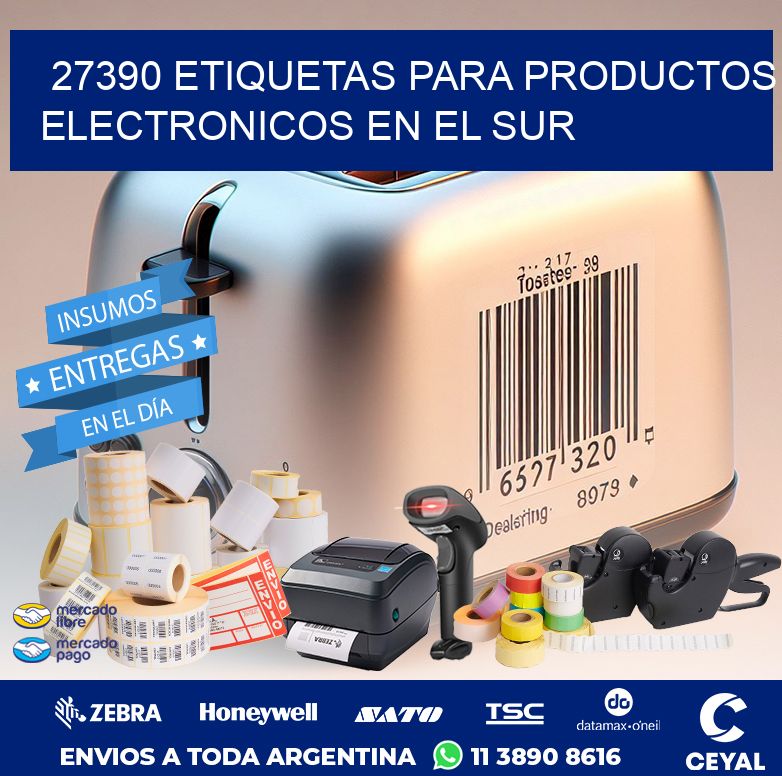 27390 ETIQUETAS PARA PRODUCTOS ELECTRONICOS EN EL SUR
