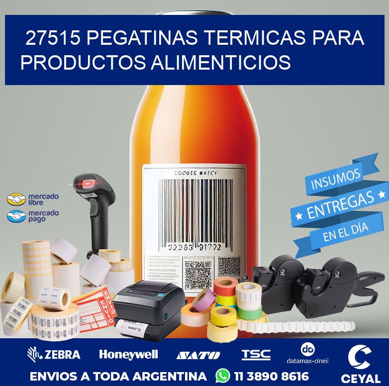 27515 PEGATINAS TERMICAS PARA PRODUCTOS ALIMENTICIOS