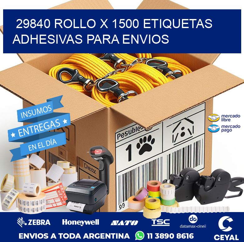 29840 ROLLO X 1500 ETIQUETAS ADHESIVAS PARA ENVIOS