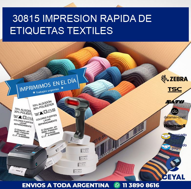 30815 IMPRESION RAPIDA DE ETIQUETAS TEXTILES