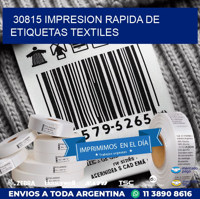 30815 IMPRESION RAPIDA DE ETIQUETAS TEXTILES