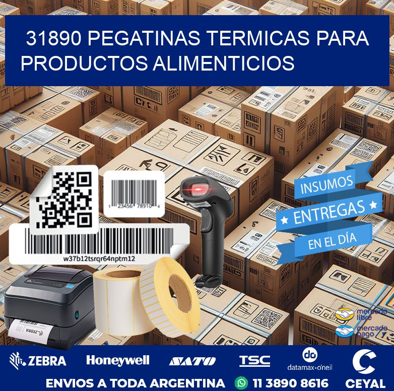 31890 PEGATINAS TERMICAS PARA PRODUCTOS ALIMENTICIOS