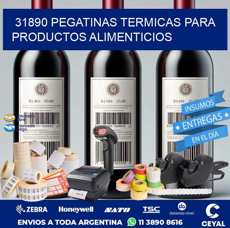 31890 PEGATINAS TERMICAS PARA PRODUCTOS ALIMENTICIOS