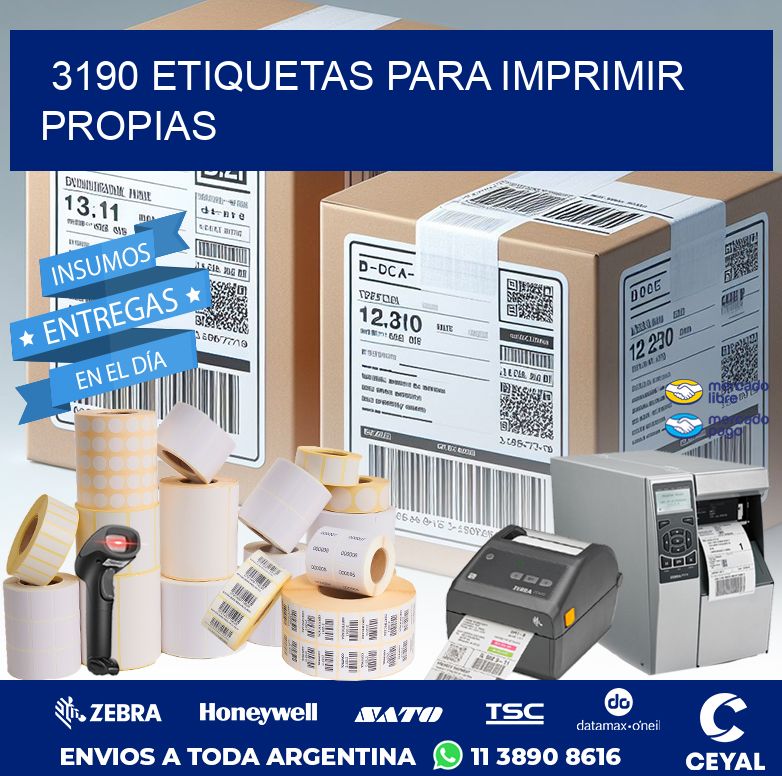 3190 ETIQUETAS PARA IMPRIMIR PROPIAS