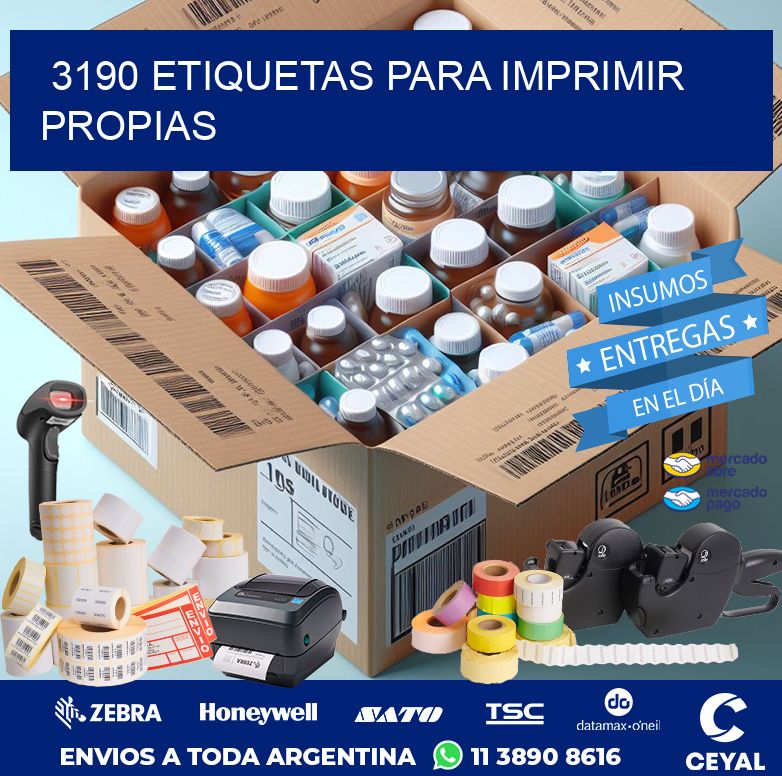 3190 ETIQUETAS PARA IMPRIMIR PROPIAS