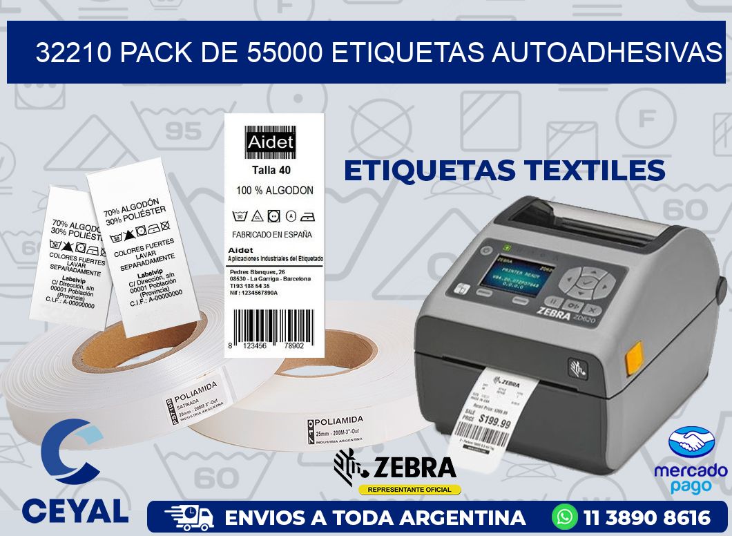 32210 PACK DE 55000 ETIQUETAS AUTOADHESIVAS