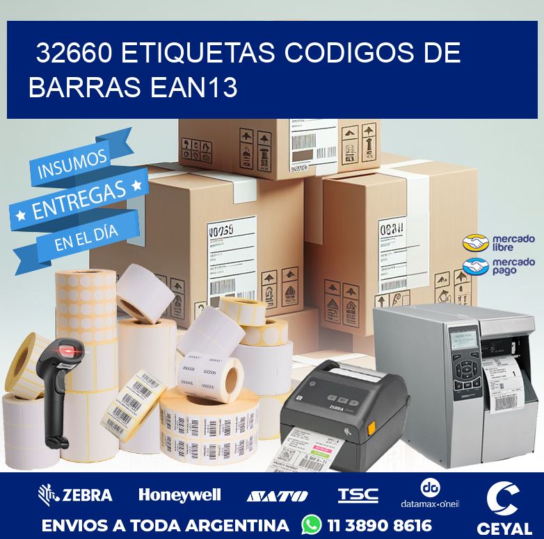 32660 ETIQUETAS CODIGOS DE BARRAS EAN13
