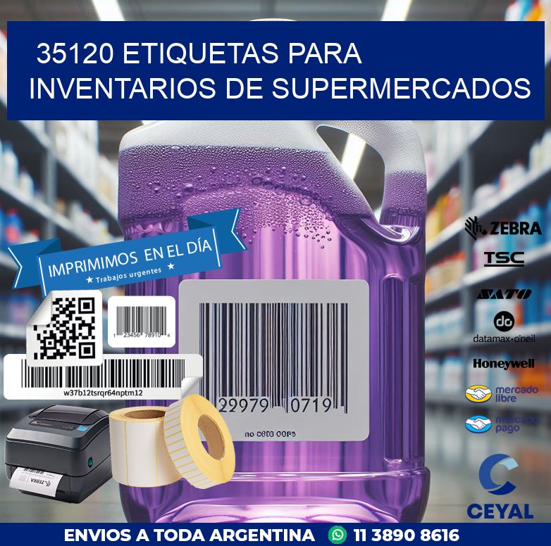35120 ETIQUETAS PARA INVENTARIOS DE SUPERMERCADOS