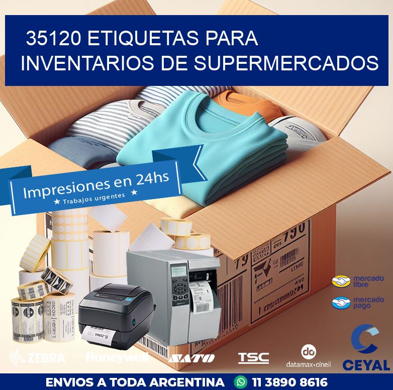 35120 ETIQUETAS PARA INVENTARIOS DE SUPERMERCADOS
