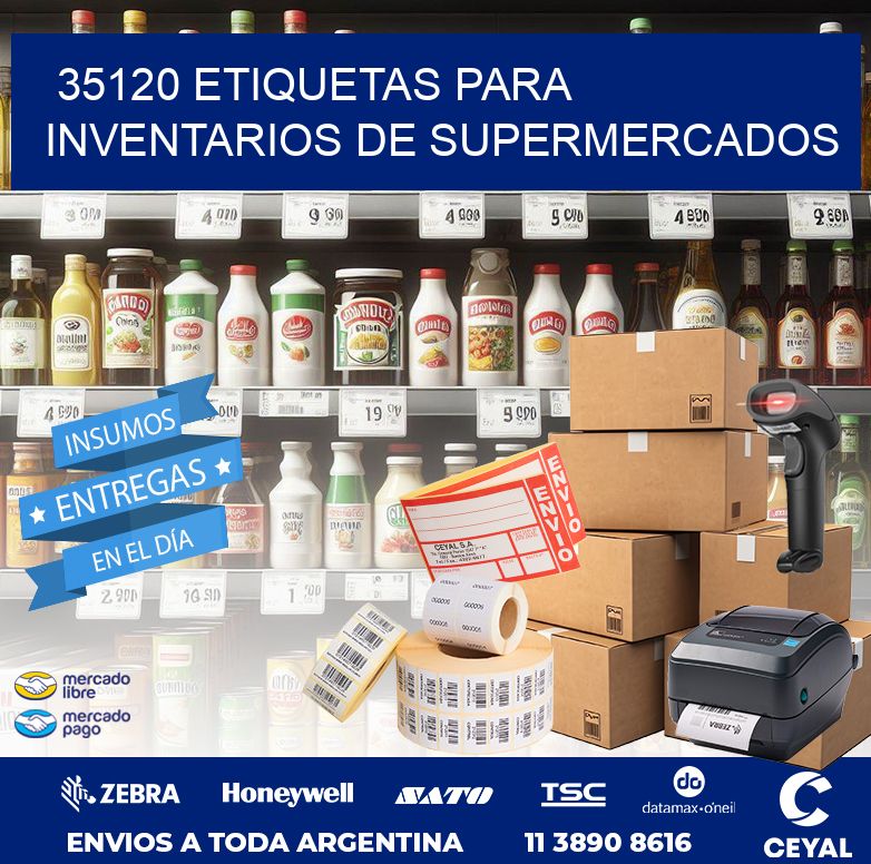 35120 ETIQUETAS PARA INVENTARIOS DE SUPERMERCADOS
