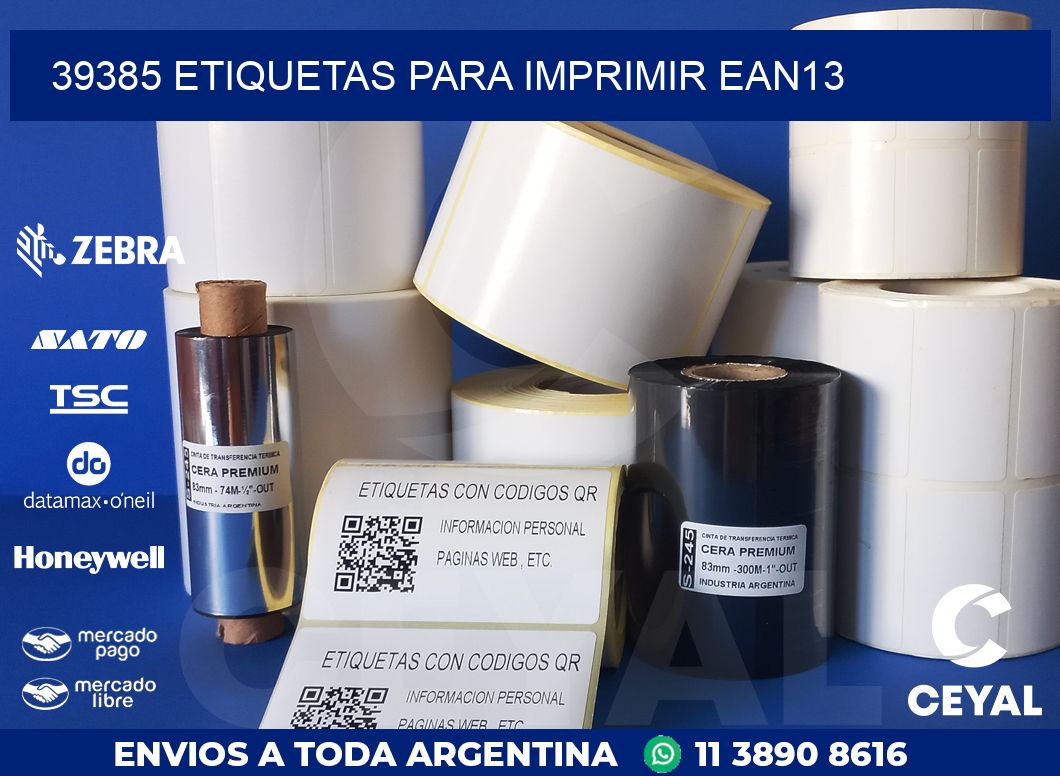 39385 ETIQUETAS PARA IMPRIMIR EAN13