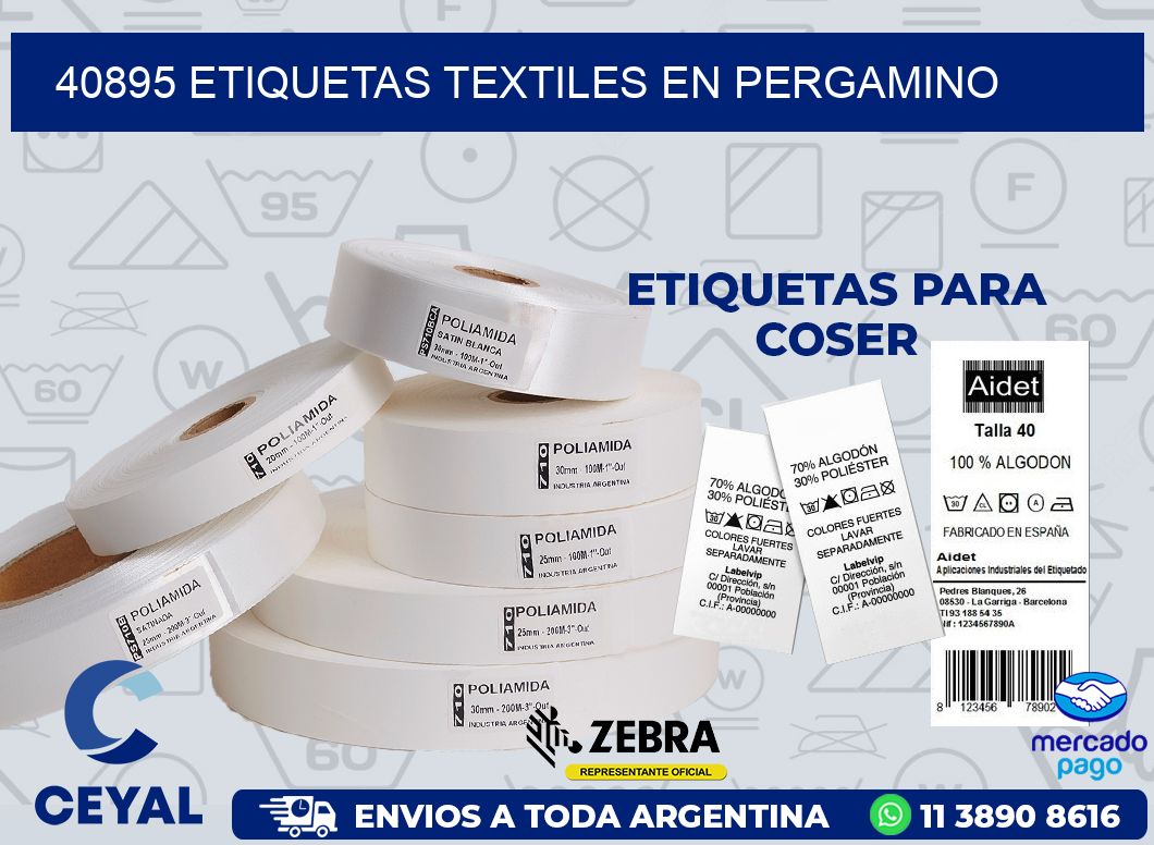 40895 ETIQUETAS TEXTILES EN PERGAMINO