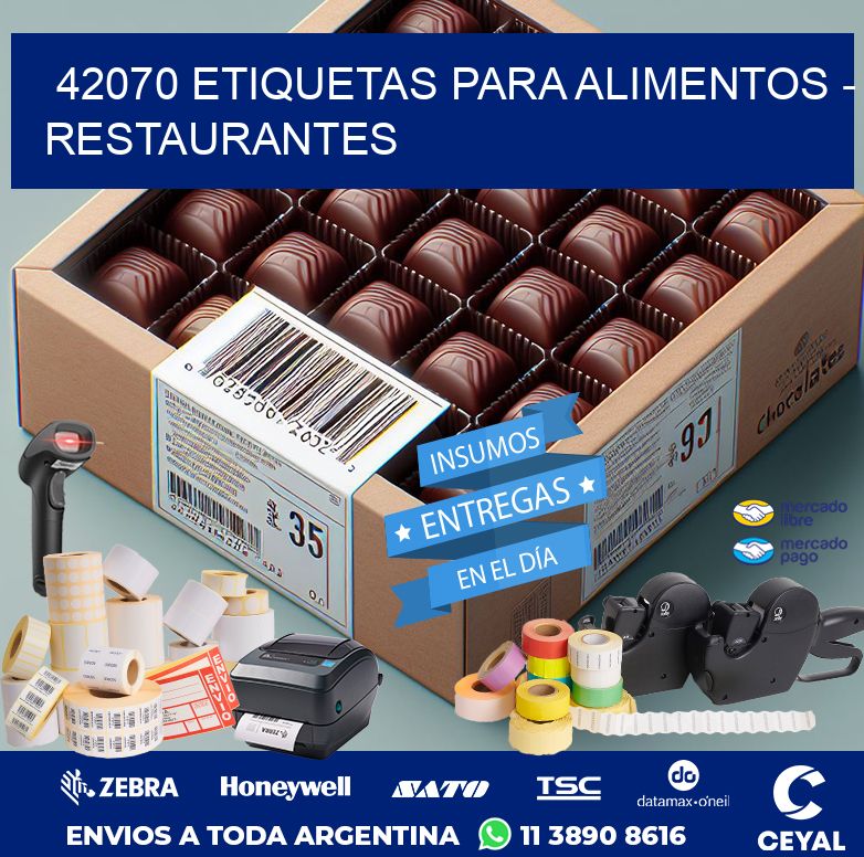 42070 ETIQUETAS PARA ALIMENTOS - RESTAURANTES