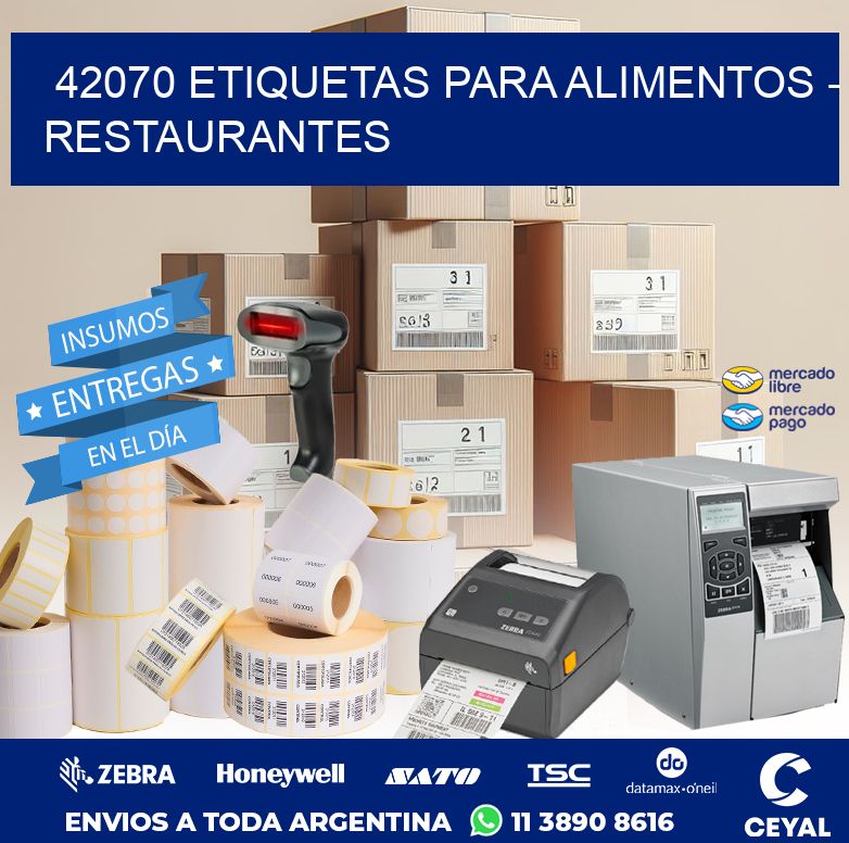 42070 ETIQUETAS PARA ALIMENTOS - RESTAURANTES