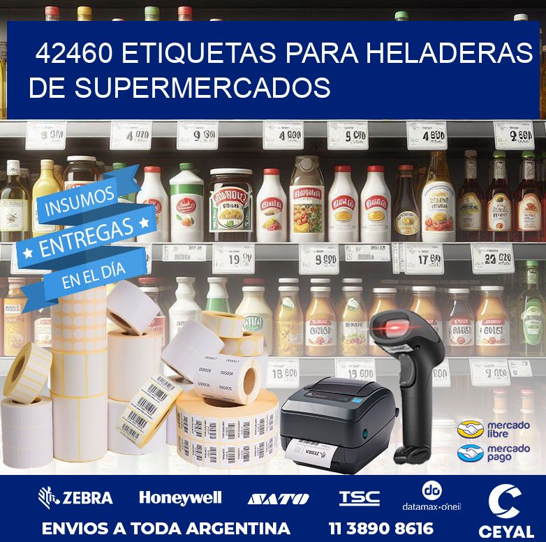 42460 ETIQUETAS PARA HELADERAS DE SUPERMERCADOS