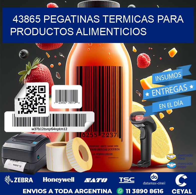 43865 PEGATINAS TERMICAS PARA PRODUCTOS ALIMENTICIOS