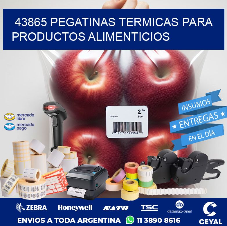 43865 PEGATINAS TERMICAS PARA PRODUCTOS ALIMENTICIOS