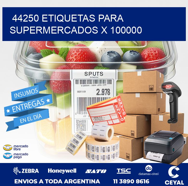 44250 ETIQUETAS PARA SUPERMERCADOS X 100000