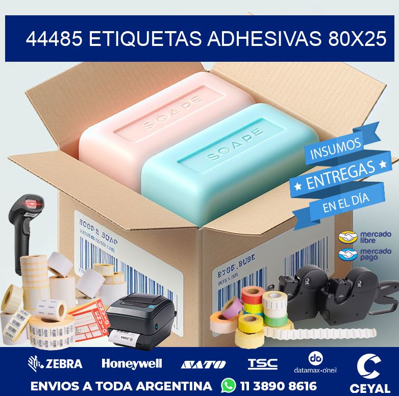 44485 ETIQUETAS ADHESIVAS 80X25