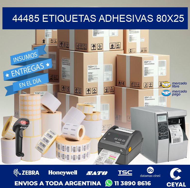 44485 ETIQUETAS ADHESIVAS 80X25