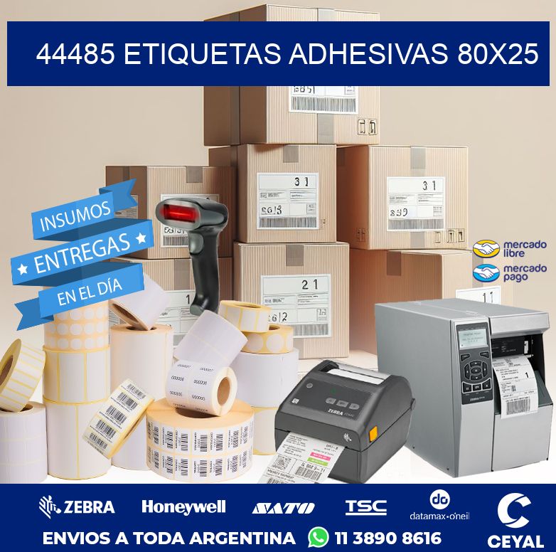 44485 ETIQUETAS ADHESIVAS 80X25